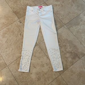 White Lily Pulitzer jeans with pearl detail size 0
